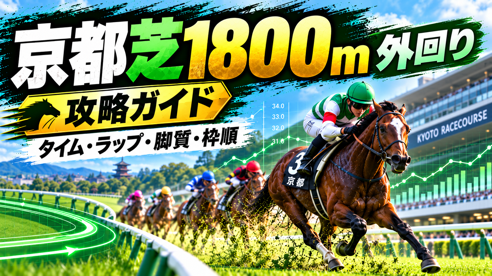 京都芝1800m外回りのコース特徴・タイム・ラップ・脚質・枠順をデータ分析した攻略ガイド